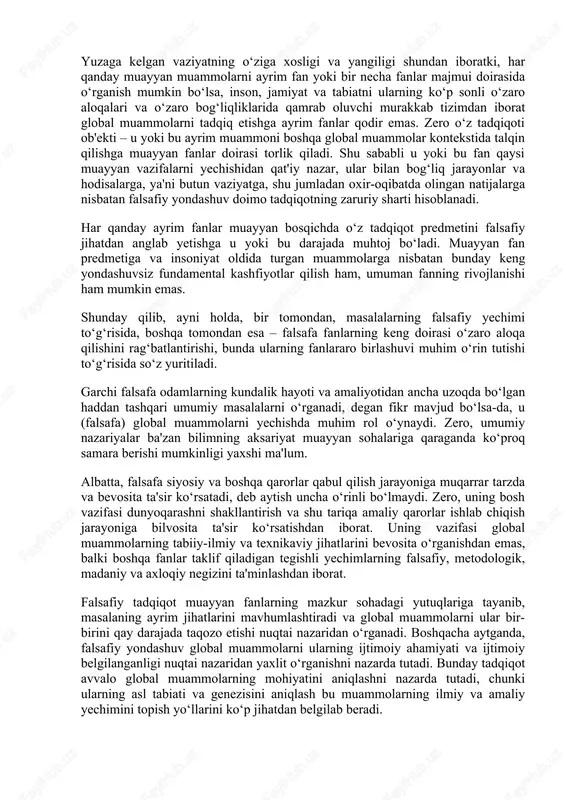 gohlar barpo etish jarayonida ishtirok eta boshladi, nihoyat, o‘z davlatlari amalga oshirayotgan mustamlakachilik siyosatining asosiy ijrochisiga aylandi. bularning barchasi jiddiy migratsiya jarayonlari yuz berishiga ham sabab bo‘ldi; xususan, mustamlakachilar qora tanli qullarni afrikadan amerikaga ommaviy tarzda tashib keltira boshladilar va shu tariqa uning demografik tarkibini butunlay o‘zgartirdilar. shuning o‘ziyoq globallashuv turli xalqlarning iqtisodiy, siyosiy va madaniy hayoti bilan avvalboshdan uzviy bog‘liq bo‘lgan, degan xulosaga kelish imkonini beradi. xvii asr boshlariga kelib sharq va g‘arb savdogarlari ulkan hududlarni o‘zlashtirdilar va deyarli butun dunyo bo‘ylab joylashdilar. shu tariqa ular insoniyat tarixida birinchi bo‘lib yagona global iqtisodiy va siyosiy tizimning zaruriy asoslarini yaratdilar va mazkur tizim shakllanishi uchun zamin hozirladilar. shunday qilib, xv-xvi asrlarda yuz bergan buyuk geografik kashfiyotlar jahon tarixining rivojlanish jarayonida tub burilish yasadi va «evropa siyosatining keskin, misli ko‘rilmagan darajada kengayishiga olib keldi. dunyo chegaralari muayyan darajada kengaydi. endilikda yevropa mamlakatlari o‘rtasidagi turli ziddiyatlarga mustamlakalar uchun kurashda raqobat ham qo‘shildi»2. …
