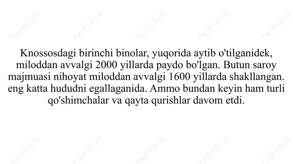 vazalar. vaqt o'tishi bilan vaza rasmlari ancha real bo'ldi. o'rta minoan davrining oxirida (miloddan avvalgi 17-asr oxiri - 16-asr boshlari) o'simliklarning ajoyib tasvirlari bo'lgan idishlar paydo bo'ldi: lolalar, zambaklar, pechak, engil fonda quyuq bo'yoq bilan ishlangan. vazalarning ranglari tobora nafis bo'lib bordi (masalan, nilufar sirli vazalar va oq zambaklar). melos orolidagi phylakopi shahridan lola bilan vaza. loy. miloddan avvalgi 2-ming yillik oʻrtalari e. afina. milliy muzey. . gomer mikenani oltinga boy deb ataydi. darhaqiqat, schliemannning qazish ishlari va 50-yillardagi qazishmalar. 20-asr ular boyligi va qisman badiiy mahorati bilan mutlaqo beqiyos narsalarni berdilar: "agamemnon niqobi", piyola, kosa, idishlar - qo'pol mahalliy ishlov berish, lekin massiv, sof oltindan yasalgan; o'rdak boshi shaklidagi tutqichli ajoyib tosh kristalli qadah; ogʻir bronza qilichlar, sopi fil suyagidan tilla bilan qoplangan; ehtimol dafn marosimi va kiyim-kechaklarni bezatgan ko'plab plitalar; pichoqlari ustida hayratlanarli darajada nozik naqshli krit xanjarlari, zambaklar orasida yugurayotgan sherlar tasviri, sher ovlash va hokazo. shunday …