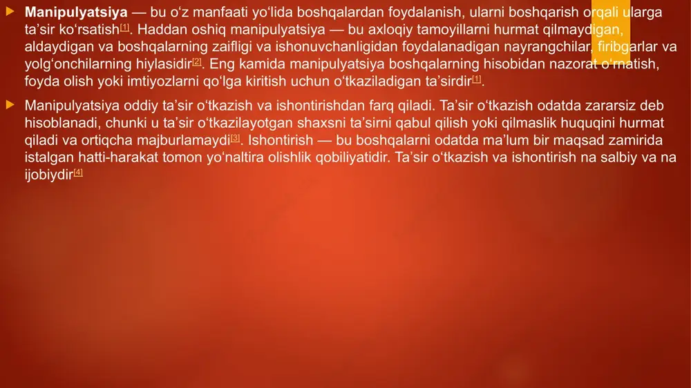 i; 2) ishontiruvchi reklama-mavjud tovarga isteʼmolchi va haridorlarlarning moyilligini oshirishga xizmat qiladi; 3)eslatuvchi reklama-mavjud, ammo bir qadar unutilgan talabni, haridorlarning oʻzlari uchun maʼlum boʻlgan tovarlarga munosabatni kengaytirishda muhim oʻrinda turadi.. reklama bir necha vazifani bajaradi: reklama va marketing dunyoda eng rivojlanib borayotgan va serdaromad yo'nalishlardan biri sanaladi. bugun qaerga qaramang katta-kichik reklama, e'lonlarga ko'zingiz tushadi. ayniqsa, ijtimoiy tarmoqlar rivojlanishi reklama bozori uchun yirik tijoriy maydonni ochib berdi. amaldagi 30 moddadan iborat “reklama to'g'risida”gi qonun 1998-yil 25-dekabrda qabul qilingan bo'lib, bugunga qadar unga 15 marotaba o'zgartirish va qo'shimchalar kiritilgan, — deydi iste'molchilar huquqlarini himoya qilish agentligi direktori elmurod haitmetov. shu kabi holatlarni tartibga solish maqsadida joriy yil 7-iyun kuni yangi tahrirdagi “reklama to'g'risida”gi o'zbekiston respublikasi qonuni prezident tomonidan imzolandi. reklama o'zi nima? reklamaning asosiy vazifasi iste'molchini biror tovar yoki xizmat turidan xabardor qilish, ya'ni mahsulot haqida axborot berishdan iborat. qadimgi rim va yunonistonda paydo bo'lgan xabar (reklama)ning ilk shakllari og'zaki tarzda …