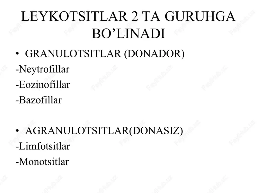 adf txa2 serotonin adrenalin pgi2 pgi2 no no trombotsit + + sujenie sosudov ctadii sosudisto-trombotsitarnogo gemostaza tomirlarning jarohatlanishi kollagen tolalarning ochilishi trombotsitlarning adgeziyasi glikoproteid yordamida (faktor villebranda) trombotsitlarning agregatsiyasi adf adrenalin txa2 serotonin tomirlarning torayishi oq tromb xosil bo'lishi + + koagulyatsion gomeostaz qonning ivishi plazma omillarining birin ketin faollashuvi va komplekslar hosil bo’lishi bilan boruvchi fermentativ jarayon. qon ivishining ahamiyati shundan iboratki, bundan eruvchan fibrinogen oqsili erimaydigan fibringa o’tadi. natijada fibrinli tromb hosil bo’ladi plazma faktorlari: i-fibrinogen. ii-protrombin. iii-tromboplastin iv-kalsiy ionlari. v-proakselerin. vi-v-aktiv holati. vii- prokonvertin viii-antigemofilik globulin a. ix-antigwmofilik globulin b (krismas faktori). x-styuart-prauer faktori xi- problastinni otmishdoshi. xii-xageman faktori xiii-fibrinni stabillovchi faktor. xiv-fletchar faktori. xv-futdjerald, flojek, vilyams faktori. * koagulyatsion gemostaz fazalari: i faza – to’qima va qon protrombinazasi murakkab kompleksining hosil bo’lishi. ii faza –protrombindan trombin hosil bo’lishi. iii faza - fibrinogendan fibrin hosil bo’lishi. qon ivish jarayoni ( moravits bo'yicha 1905) fg (i) fm (ia) …