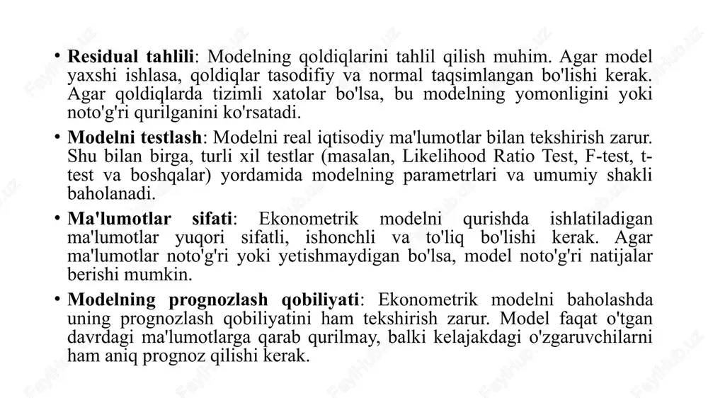 ekonometrik modellarni baholash - Page 4