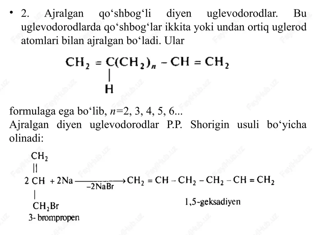 alkadiyenlar (diyenuglevodorodlar)vaalkinlar (asetilenuglevodorodlar) - Page 4