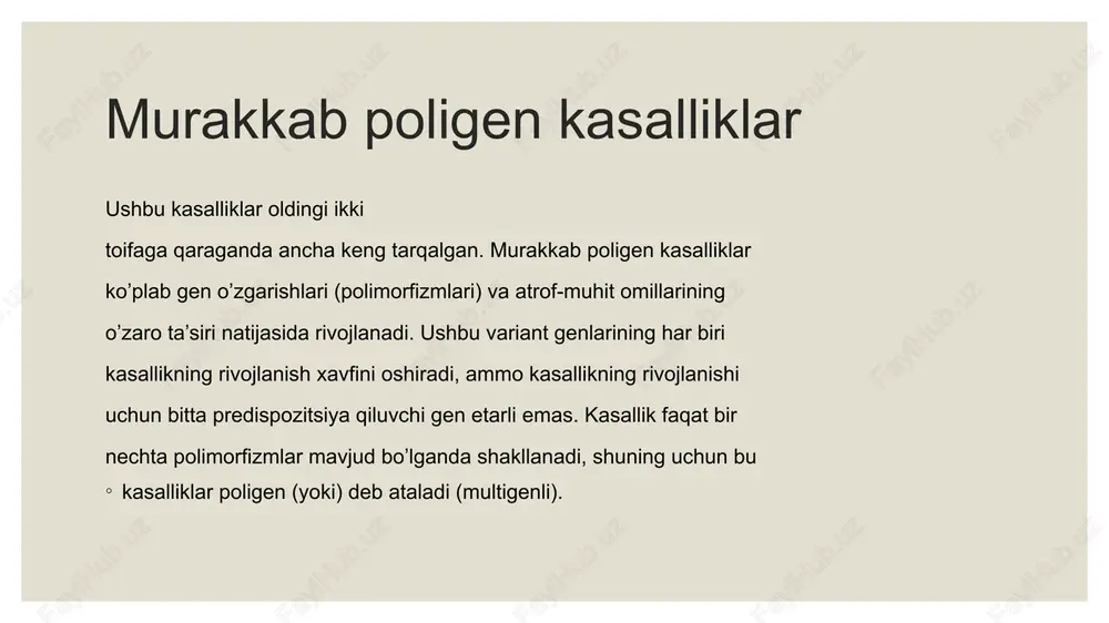 moyillik; autoimmun va limfoproliferativ kasalliklar villebrand kasalligi belgilari villebrand kasalligi uchun quyidagi alomatlar xarakterlidir: mushaklar ichida qon ketish bo‘g‘im ichi qon ketishlar jarohatlardan uzoq vaqt qon ketishi milkdan qon ketish ko‘p miqdorda hayz ko‘rish ko’karishlar burundan tez-tez qon ketishi diagnostika najasni yashirin qon tekshiruvi koagulogramma uchun qon tekshiruvi biokimyoviy qon tahlili umumiy siydik analizi umumiy qon tekshiruvi villebrand kasalligini tashhislash uchun gematolog shifokor quyidagi tekshiruv va tahlillarni o‘tkazadi: jigar va taloqda qon ketishini istisno qilish uchun qorin bo‘shlig‘i a’zolarining ultratovush tekshiruvi ham o‘tkaziladi. dyushen miodistrofiyasi kasalligi mushak distrofiyasi – skelet muskullarining simmetrik tarzda zo‘rayib boradigan atrofiyasi bilan ta’riflanadigan irsiy kasalliklar guruhi. kasallik oyoq-qo‘llarda og‘riqsiz va sezuvchanlikni yo‘qotmasdan o‘tadi. zararlangan mushaklar biriktiruvchi to‘qima va yog‘ to‘planishi tufayli kattalashishi mumkin, bu esa mustahkamlangan mushaklar haqida noto‘g‘ri taassurot qoldiradi. sabablari mushak distrofiyasining sabablari jinsiy xromosomalarda joylashgan genlardagi mutatsiyalar bilan bog‘liq. dyushen mushak distrofiyasining oqibatlari quyidagilarni o‘z ichiga olishi mumkin: harakatlanish qobiliyatining yo‘qolishi; umurtqa …