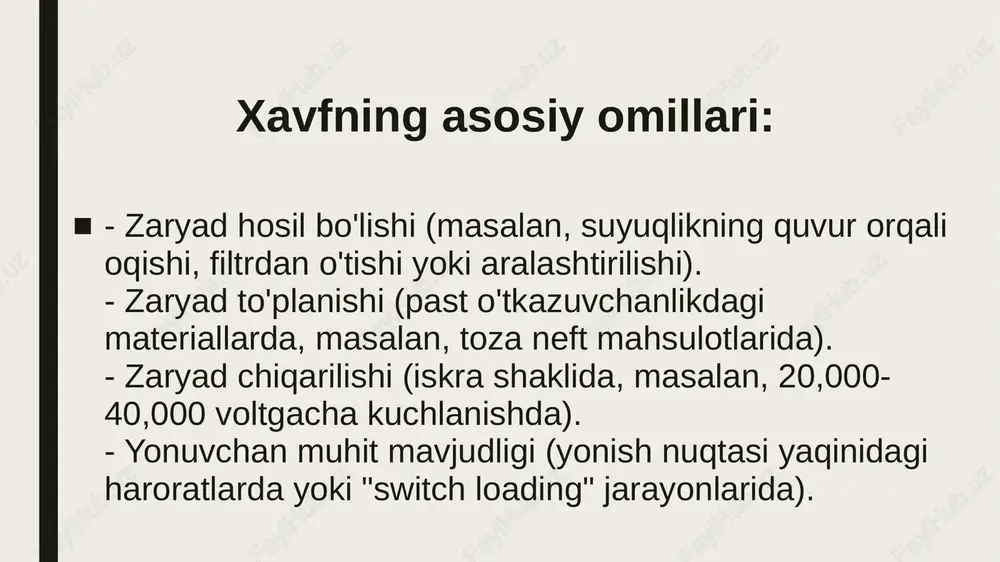statik elektr zaryadlari xavfliligi ko’rsatkichlarini hisoblash - Page 4