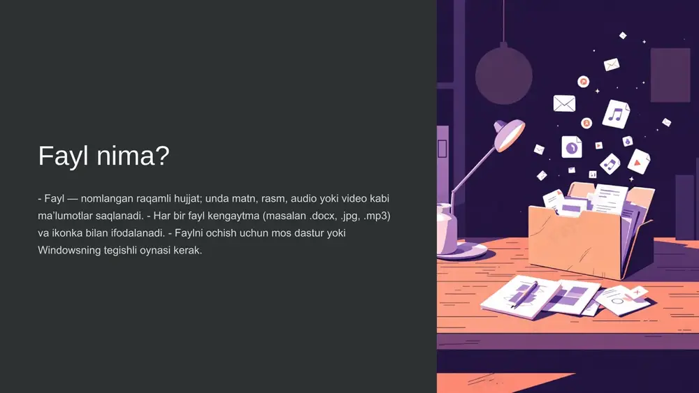 operatsion tizim bilan tanishuv — windows, fayl va papkalar - Page 4