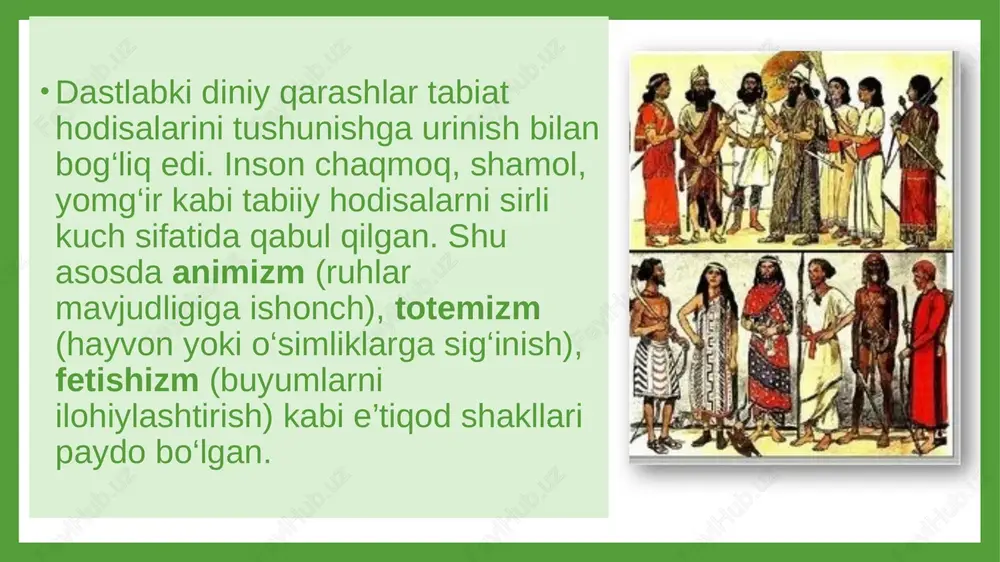 ikka chorlovchi ma’no mujassamdir. din bu mintaqalarda nafaqat ma’naviy, balki ijtimoiy tartibni ham belgilaydi. diniy qadriyatlar oila tuzilishida, odob-axloqda, qonunlarda, san’atda, me’morchilikda va hatto til tizimida ham o‘z aksini topgan. masalan, musulmon me’morchiligi, hind ibodatxonalari yoki budda monastirlari mintaqaning madaniy ramziga aylangan. zamonaviy davrda diniy bag‘rikenglik, madaniy muloqot va globallashuv ta’siri xxi asrda globallashuv jarayonlari tez sur’atda kechayotgan bir paytda, diniy bag‘rikenglik masalasi yanada muhim ahamiyat kasb etmoqda. janubiy va g‘arbiy osiyo xalqlari turli din vakillari bo‘lishiga qaramay, o‘zaro tinch-totuv yashash, madaniy muloqot va hurmat an’analarini davom ettirib kelmoqdalar. unesco, islom hamkorlik tashkiloti, bmt kabi xalqaro tashkilotlar mintaqada diniy murosani mustahkamlash yo‘lida ko‘plab tashabbuslarni ilgari surmoqda. shu bilan birga, yosh avlodni diniy bag‘rikenglik ruhida tarbiyalash, ekstremizmga qarshi mafkuraviy immunitetni mustahkamlash muhim vazifa bo‘lib qolmoqda. bugungi kunda janubiy va g‘arbiy osiyo xalqlari o‘z diniy an’analarini zamonaviy hayot bilan uyg‘unlashtirishga intilmoqda. masalan, hindistonda hinduizm va texnologiya uyg‘unlashgan, turkiya va malayziyada islom qadriyatlari …