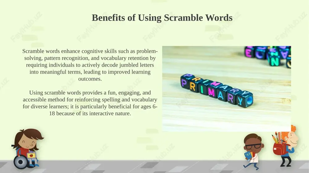 scramble words metodi bòyicha 10 ta activity yaratish - Page 4