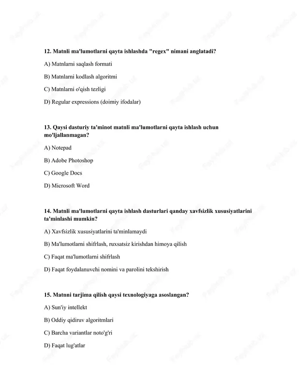 matnli ma'lumotlarni qayta ishlash dasturlari - Page 4