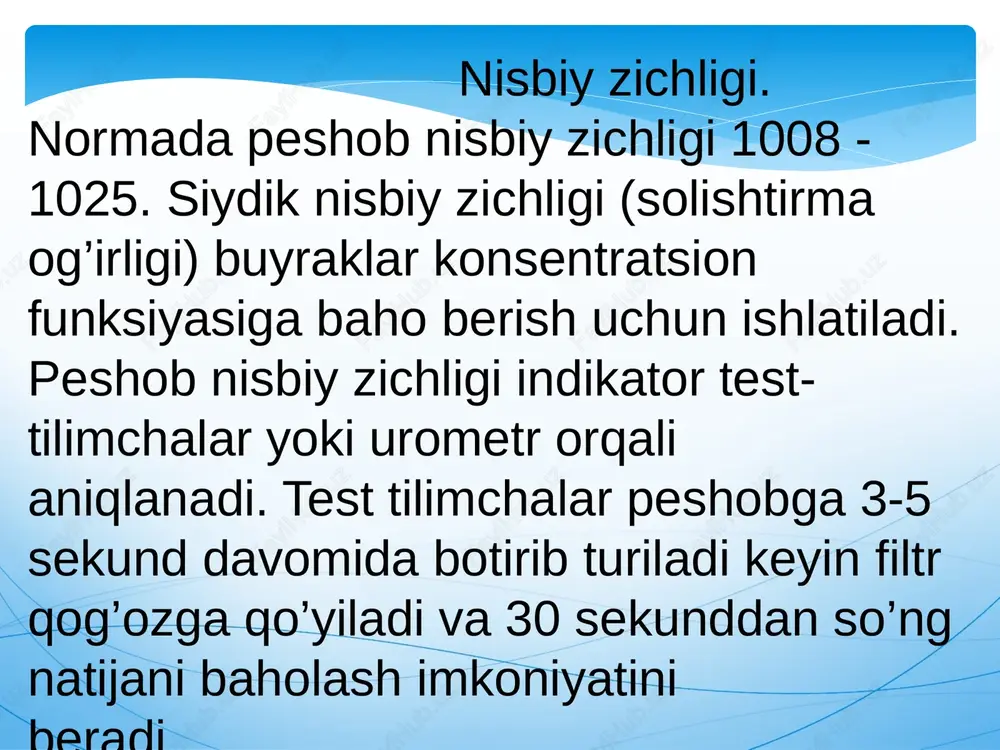 iyasini baholash yoki prostata o'ziga xos antigen testi natijalarini sharhlash uchun) va igna biopsiyalarini boshqarish uchun uretra: siydik yo'llari strikturasining hajmi o’lchash uchun kompyuter tomografiyasi siydik yo'llari va uning atrofidagi tuzilmalarning to'liq tasvirini berishi mumkin. ko'pgina hollarda an'anaviy yoki spiral tomograflar tomir ichiga yuboriladigan radiokontrast moddalar bilan yoki kiritilmasdan qo'llaniladi . har qanday texnika uchun kontrastli vositalardan foydalanish tomir ichiga urografiya qilish tartibiga o'xshaydi, ammo qo'shimcha ma'lumot berishi mumkin. ilgari jarohatlangan bemorlarda kontrastli vositalardan foydalanish qorin bo'shlig'iga qon ketishi va siydik yo'llarining buzilishini farqlashni qiyinlashtiradi, degan xavotir bor edi, ammo zamonaviy tasvirlash usullari va protokollaridan foydalanish bilan bu farqlar mumkin bo'ldi. kontrastsiz spiral kt toshni tasvirlash uchun tanlov usuli hisoblanadi; ikki tomonlama energiyali skanerlar toshlarning tarkibini aniqlashga yordam beradigan qo'shimcha ma'lumotlarni taqdim etishi mumkin. kt ning asosiy kamchiligi shundaki, bemorlar ionlashtiruvchi nurlanishning nisbatan katta dozasiga ta'sir qiladi. kt angiografiyasi an'anaviy angiografiyaga nisbatan kamroq invaziv muqobildir. image2.jpeg image3.jpeg image4.png image5.jpeg image6.png
