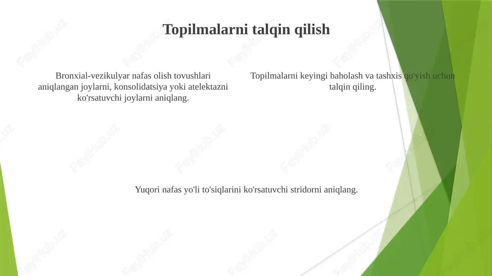 bronxial vesikulyar nafas ovozlari: aniqlash va ahamiyati - Page 4