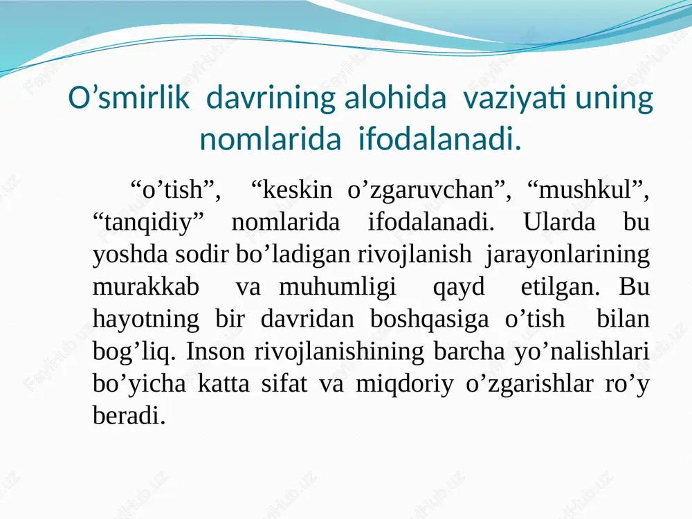 o’smirlik davri shakllanishi - Page 4