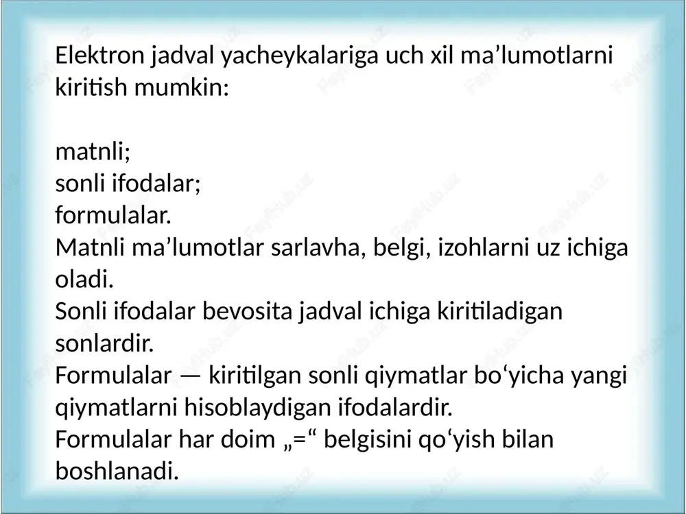 excel dasturida turli hisobotlar tayyorlash - Page 4