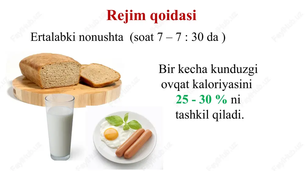 energiya almashinuvi. bir kecha kunduzgi ovqat ratsionini tuzish - Page 4