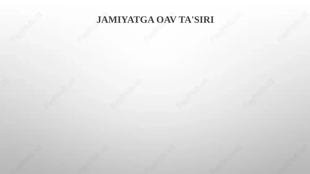 bilan bog'liq) tuzilmalar mamlakat bo'ylab axborot tarqatish kanallarining ko'p qismini nazorat qiladi va bu so'z erkinligiga va xilma-xil fikrlarga jamoatchilik kirishiga ta'sir qiladi o'zbekistondagi xususiy ommaviy axborot vositalari mavjud bo'lsa-da, litsenziyalashdagi qiyinchiliklar, senzura (ayniqsa, siyosat va inson huquqlari masalalarida) va moliyaviy bosim kabi cheklovlarga duch keladi, bu samarqand va buxoro kabi shaharlardagi ta'sir doirasini va jurnalistlarning mustaqilligini cheklaydi kelajakdagi tendentsiyalar va bashoratlar 2030-yilga kelib, o'zbek medialarining global platformalar (youtube, facebook) bilan aloqasi 40% ga o'sishi, shundan 70%i influencer marketing kampaniyalaridan kelib chiqib, an'anaviy teleeshittirish (masalan, o'zbekiston telekanallari) tomoshabinlar sonini 25% ga kamaytiradi. 2023-yilgi "raqamli o'zbekiston" strategiyasi kabi hukumat tashabbuslari, ayniqsa farg'ona vodiysi va xorazm kabi hududlardagi 18-35 yoshdagilar orasida onlayn yangiliklar iste'molini 20% ga oshirib, mustaqil onlayn platformalarning qamrovini 10% ga kengaytiradi. o'zbekiston mediamarketining raqamli kontent ishlab chiqarishi 2025 yilga kelib 30% ga o'sadi, toshkent va samarqanddagi 5g tarmog'ining kengayishi tufayli an'anaviy bosma nashrlar (masalan, gazeta.uz, narodnoe slovo) tarqalishida 15% …
