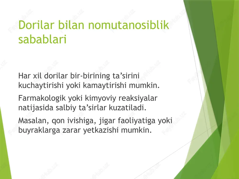 nonarkotik analgetiklarning boshqa dorilar bilan nomutanosibligi 11 - Page 4