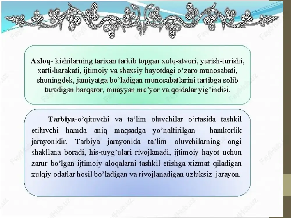 sharq mutafakkirlarining ijtimoiy me’yorlar va xulq-atvor haqidagi qarashlari - Page 4