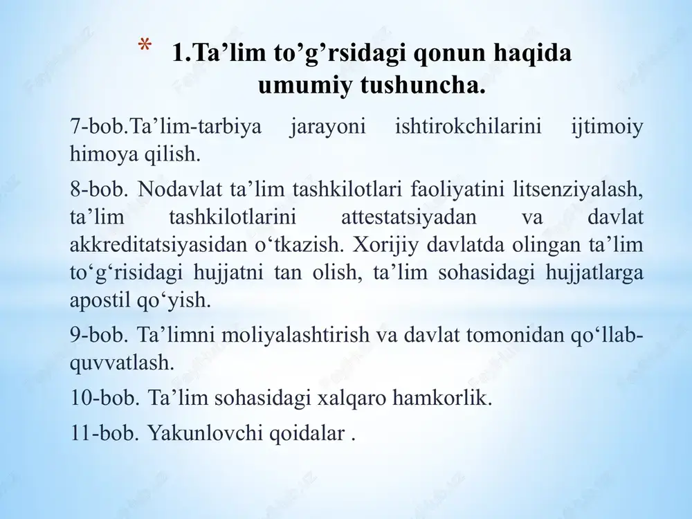 faolligi, tashabbuskorligi haqida gaprirish mumkin bo`lganidek, ta`limda bolalarning mustaqilligini ta`minlamasdan turib, ularning faolligiga erishib bo`lmaydi. ta`limda o`quvchilarning faolligi mustaqillik orqali belgilanadi, mustaqillik tufayli o`quvchi ta`limining faol sub`yektiga aylanadi. ta`lim jarayonidagi mustaqillik faollik uchun shart-sharoit vazifasini o`taydi. faollik esa o`z navbatida bolalarda mustaqillikni tarbiyalash uchun asos bo`ladi. bu prinsiplar bir-birini to`ldiradigan hodisalar bo`lib, ularning mohiyatini tashqaridan ichkariga va ichkaridan tashqariga yo`nalgan jarayonlar sifatida tasavvur qilgandagina anglash mumkin . ko`rgazmalilik va onglilik. ko`rgazmalilik ta`limda onglilikni ta`minlash vositasidir. bunga o`z vaqtida mashhur rus pedagogi k.d.ushinskiy alohida e`tibor bergan edi. u “ko`rgazmali o`qitish haqida” nomli maqolasida “ko`rgazmali o`qitishning o`zi nima? degan so`roqqa shunday javob beradi:” bu shunday o`qitish, u mavhum tasavvur va so`zlarga emas, balki bolalar bevosita idrok qilgan konkret obrazlarga asoslanadi, bu obrazlarni bolalar muallimning rahbarligi ostida o`qish jarayonining o`zida bilib olishganmi, yoxud ilgari, mustaqil kuzatish natijasida bilib olishganmi, baribir, xullas, murabbiy bolaning qalbidan tayyor obrazlar topib, o`z fikrini ana shu obrazlar bilan …