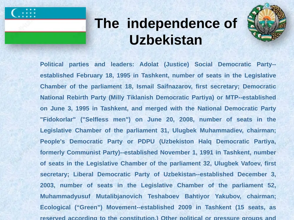 s emerged with strong ties to persia. in 1865, russia occupied tashkent and by the end of the 19th century, russia had conquered all of central asia. in 1876, the russians dissolved the khanate of kokand, while allowing the khanates of khiva and bukhara to remain as direct protectorates. russia placed the rest of central asia under colonial administration, and invested in the development of central asia's infrastructure, promoting cotton growing and encouraging settlement by russian colonists. in 1924, following the establishment of soviet power, the soviet socialist republic of uzbekistan was founded from the territories including the khanates of bukhara and khiva and portions of the ferghana valley that had constituted the khanate of kokand. during the soviet era, moscow used uzbekistan for its tremendous cotton growing and natural resource potential. the extensive and inefficient irrigation used to support the former has been the main cause of shrinkage of …