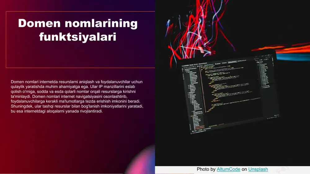 lgan, yopiq tarmoqda esa xavfsizlik va muhofaza yuqori darajada ta'minlanadi. ochiq tarmoq hududlaridan foydalanish imkoniyatlari ochiq tarmoq hududlarining bir necha afzalliklari mavjud: 1. bepul internetga kirish imkoniyati, bu esa foydalanuvchilar uchun ma'lumotlarga erkin kirishni ta'minlaydi. 2. tezkor va qulay ma'lumot almashish, bu esa ish jarayonlarini tezlashtiradi. 3. turli xil qurilmalar o'rtasida oson ulanishni ta'minlaydi. ochiq tarmoq hududlari orqali ma'lumot almashish jarayoni juda oddiy. foydalanuvchilar ijtimoiy tarmoqlar yoki onlayn platformalar orqali tezda ma'lumot yuborishlari yoki olishlari mumkin. bu jarayon, masalan, wi-fi tarmog'iga ulanib, bir-biriga xabar yuborish orqali amalga oshiriladi. misollar sifatida, jamoat joylarida (masalan, parklar, kafe va restoranlarda) mavjud bo'lgan wi-fi tarmoqlari, universitetlar tomonidan taqdim etilayotgan ochiq tarmoq xizmatlari va kompaniyalar tomonidan tashkil etilgan ochiq internet tarmoqlarini keltirish mumkin. photo by altumcode on unsplash ochiq tarmoq hududlarining xavfsizlik muammolari ochiq tarmoq hududlarida xavfsizlik muammolari ko'plab foydalanuvchilarni tahdidlar bilan yuzma-yuz qoldiradi. bular orasida shaxsiy ma'lumotlarning o'g'irlanishi, zararli dasturlar va tarmoqga kirish huquqining …
