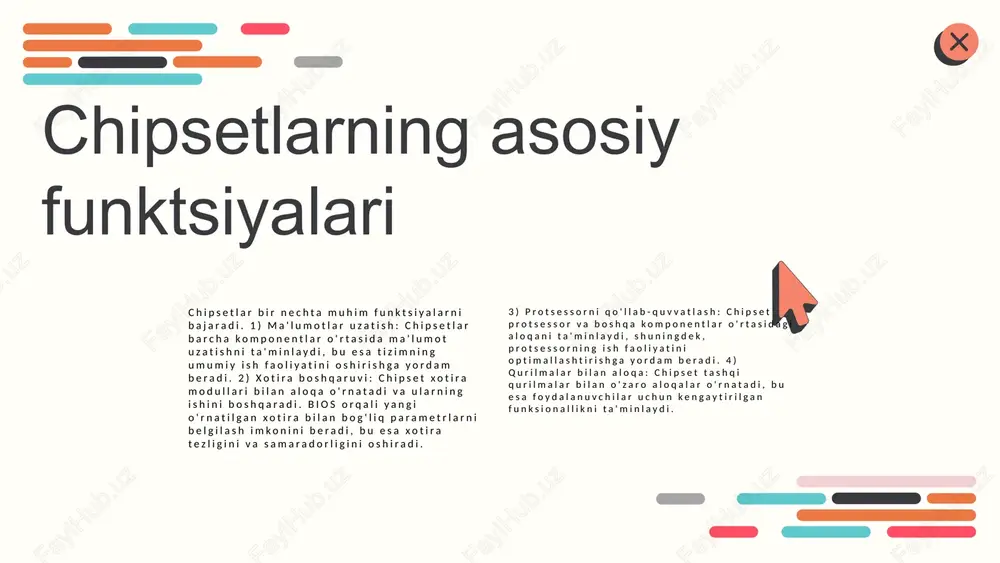. ddr4: eng yangi xotira turi, yuqori tezlik va kam energiya iste'moli bilan ajralib turadi. biosda ddr4 uchun optimal parametrlar, jumladan tezlik va vaqtlamalar, o'rnatilishi mumkin. bios xotira turlarining ishlashini boshqarish uchun bir qator imkoniyatlar taqdim etadi. masalan, xotira tezligi, vaqtlamalari va boshqa parametrlar bios orqali o'zgartirilishi mumkin, bu esa tizimning umumiy ish faoliyatini va barqarorligini oshiradi. har bir xotira turining o'ziga xos xususiyatlari biosda sozlashlar orqali optimallashtirilishi mumkin. bios orqali xotira sozlamalarini o'rnatish biosga kirish uchun kompyuterni yoqish jarayonida f2, del yoki esc tugmalaridan birini bosishingiz kerak. har bir ona plataning biosga kirish tugmalari farq qilishi mumkin, shuning uchun ekran ko'rsatilganda qaysi tugmani bosish kerakligini tekshiring. biosga kirgandan so'ng, xotira parametrlarini o'zgartirish imkoniyatiga ega bo'lasiz. 1. biosga kirganingizdan so'ng, 'memory configuration' yoki shunga o'xshash bo'limni toping. 2. xotira tezligini (frequency) belgilash uchun kerakli parametrni tanlang. 3. xotira tayinlangan vaqtlarini (timings) o'zgartiring, agar zarur bo'lsa. 4. xotira modulining o'zgarishlarini saqlash …