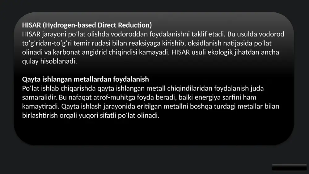 adi. 4 yangi materiallar ilg'or materiallar poʻlat xossalarini yaxshilashga imkon beradi. 14 e’tiboringiz uchun rahmat image1.png image2.png image3.png image4.png image5.png image6.png image7.png image8.png image9.png image10.png image11.png image12.png image13.png image14.png image15.png image16.png image17.png image18.png