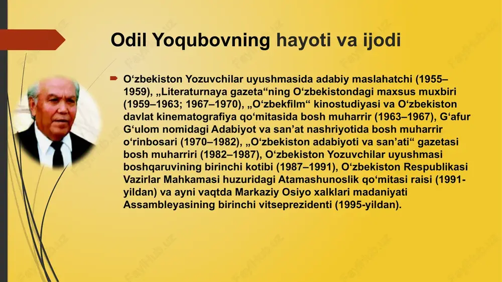 d obraz turlari adabiy tahlilda "tasvirlar" atamasi ko'pincha o'quvchi uchun hissiy tajribalarni uyg'otadigan jonli va tavsiflovchi tilni anglatadi. odil yoqubovning “qanotlar juft bo‘ladi” (“qanotlar juft bo‘ladi”) asarida hikoyani kuchaytirish, o‘quvchining matnga bo‘lgan qiziqishini yanada chuqurlashtirish maqsadida turli obrazlardan foydalanilgan. bu ishda topilishi mumkin bo'lgan ba'zi keng tarqalgan tasvir turlari: vizual tasvirlar : ko'rish tuyg'usiga murojaat qiladigan tavsiflovchi til. misol : o'zbek manzarasi, an'anaviy liboslari yoki me'morchiligi tasvirlari o'quvchi ongida yorqin tasvirlarni yaratadi. eshitish tasviri : eshitish tuyg'usiga murojaat qiladigan til. misol : gavjum bozor sadolari, an'anaviy musiqa yoki qishloqdagi sokinlik. xushbo'y tasvir : hid hissi uchun murojaat qiladigan tavsiflovchi til. misol : yangi pishirilgan non, bozordagi ziravorlar yoki bog'dagi gullarning hidi. ta'mli tasvirlar : ta'm tuyg'usiga murojaat qiladigan til. misol : an'anaviy o'zbek taomlarining tavsifi, mavsumiy mevalarning ta'mi yoki uy qurilishi shirinliklari. aktil tasvir : teginish tuyg'usiga murojaat qiladigan tavsiflovchi til. misol : matoning hissi, qadimgi devorlarning tuzilishi yoki quyosh …