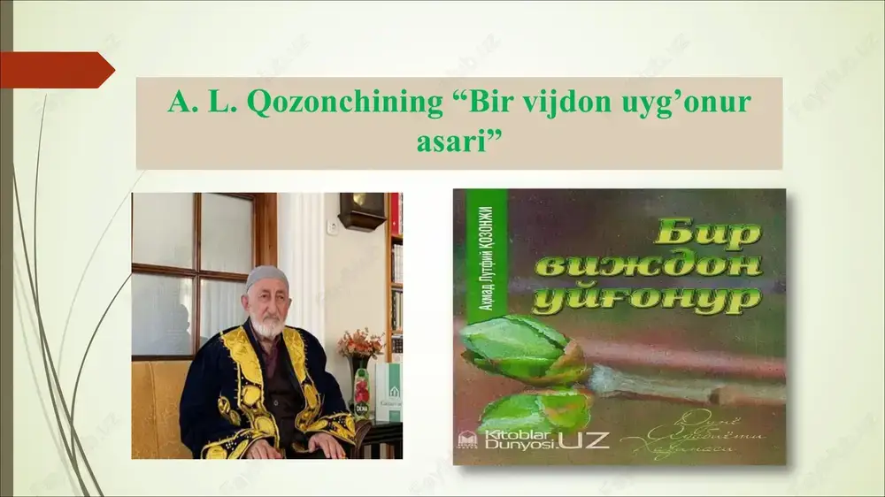 hi toifaga kiruvchilar esa o’vropacha madaniyatga berilmagan holda, o’z e’tiqodini mahkam ushlagan insonlar (saodat xonim kabilar) bo’lishgan. ushbu asar o’sha paytlarda turkiyada hukm surgan davr va ikki toifa insonlarning aqidalarini to’liq ochib bergan. motivning badiiy estetik vazifalari ushbu asar motivlari quyidagicha: johil er, diniy bilimning yo’qligi lma tagiga olma tushishi (sururibey va tumay misolida)  inson nima eksa shuni o’radi (sururibey va tumay misolida)  ezgulik  ertami kechmi adolat qaror topishi (saodat xonimga foniy dunyoda ko’rgan azoblari uchun boqiy dunyoda beriladigan ajrlar)  asarda ushbu motivlarning bari uning ekspressivligiga ta’sir qilgan. badiiy asarning syujet unsurlari  asar prologida muallif chekka qishloq va shaharlardagi yosh avlodning tarbiyasi buzilib ketayotgani, ular kufr so’zlarni hech bir hijolatsiz aytishni boshlaganlari va ular tobora kattalarning beradigan tanbexlarini ham pisand qilmayotganlari haqida aytib o’tadi. yosh avlodning bunday tarbiya olayotgani kelajakda vataniga foyda o’rniga, zarar keltiradigan insonlar yetishib chiqishiga sabab bo’ladi. ammo muallif kelajakka umid bilan …