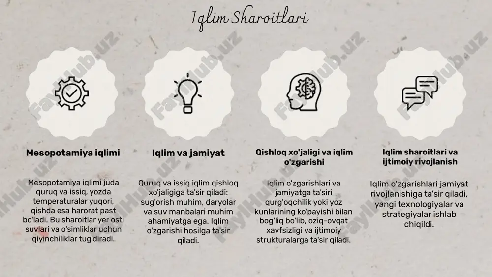 ar resurslar va tabaqalanish misollar va ta'sirlar resurslar va ijtimoiy tizimlar qadimgi jamiyatlarning ijtimoiy tabaqalanishi ularning iqtisodiy va siyosiy tuzilmalariga tayanadi. farqlar yoshi, kasb va boylik bilan belgilanadi. ijtimoiy qatlamlar o'zaro aloqalar va ajralishlar orqali jamiyatning barqarorligini ta'minlaydi. bu qatlamlar orasidagi muloqot ijtimoiy struktura hosil qiladi. mesopotamiyada ijtimoiy tabaqalar qat'iy bo'lib, hukmronlar, dini rahbarlar, savdogarlar va dehqonlar o'rtasida ajralish mavjud edi. bu hokimiyatni ta'minlagan. tabaqaviy jamiyatlar uchun iqtisodiy resurslar va siyosiy hokimiyat muhim. mesopotamada yuqori tabaqalar—shohlar va dini rahbarlar, pastda dehqonlar bo'lgan. tabaqalar va ularning o'zaro aloqalari jamiyatda tabaqalanish omillari mesopotamiyada ijtimoiy tabaqalar shakllanish va ta'sirlar qadimgi jamiyatlar va ijtimoiy tabaqalanish ijtimoiy tabaqalanishning asosiy sabablari ijtimoiy tabaqalanishning asosiy sabablari iqtisodiy, siyosiy va madaniy omillarga bo'linadi. bu omillar jamiyatda resurslar, boyliklar va qudratning taqsimoti va ijtimoiy qatlamlarning shakllanishiga ta'sir qiladi. iqtisodiy sabablar iqtisodiy sabablarga boylikning taqsimoti, resurslar va boyliklar egasi bo'lish, yer va ishlab chiqarish vositalarining mulkiyat masalalari kiradi. bu omillar …