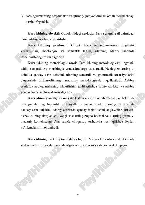 cha ilgari o‘zining an'anaviy ma'nosida ishlatilgan so‘zlardan iborat bo‘ladi. masalan, "blog" so‘zi ilgari faqat "onlayn jurnal" ma'nosini anglatgan bo‘lsa, hozirda bu so‘z internetda mavjud bo‘lgan ijtimoiy tarmoqlar va boshqa onlayn platformalar bilan bog‘liq holda keng tarqalgan. formativ neologizmlar: yangi so‘zlar yaratish orqali amalga oshiriladi. bu turdagi neologizmlar o‘ziga xos yangi morfemalardan (so‘zning qismlaridan) tashkil topadi. masalan, “sms” (short message service) yoki “selfie” (o‘zining fotosuratini olish) kabi so‘zlar shakllanishi formativ neologizmlar hisoblanadi. kreasyonlar (yangi so‘zlar): bu neologizmlar to‘liq yangi so‘zlar bo‘lib, oldin mavjud bo‘lmagan ma'no va shaklga ega bo‘ladi. bunday so‘zlar odatda yangi texnologiyalar yoki ijtimoiy hodisalar bilan bog‘liq bo‘ladi. masalan, "google" – bu so‘z, asosan, internetda ma'lumot qidirish maqsadida ishlatiladi va u asosan kompaniya nomidan kelib chiqqan. izohli neologizmlar: bu so‘zlar ko‘pincha boshqa so‘zlar bilan birlashib yangi ma'no yoki shaklga kiradi. masalan, “smartfon” (aqlli telefon), “web-sayt” (internet sahifasi), “online” (onlayn) kabi so‘zlar – bularning barchasi mavjud so‘zlar asosida yangi ma'no …