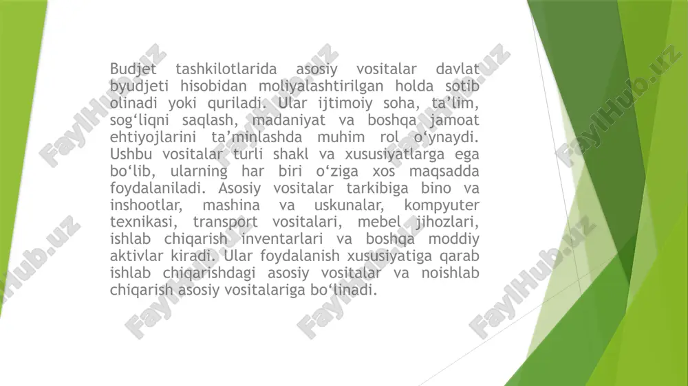 budjet tashkilotlarida asosiy vositalar.pptx - Page 4