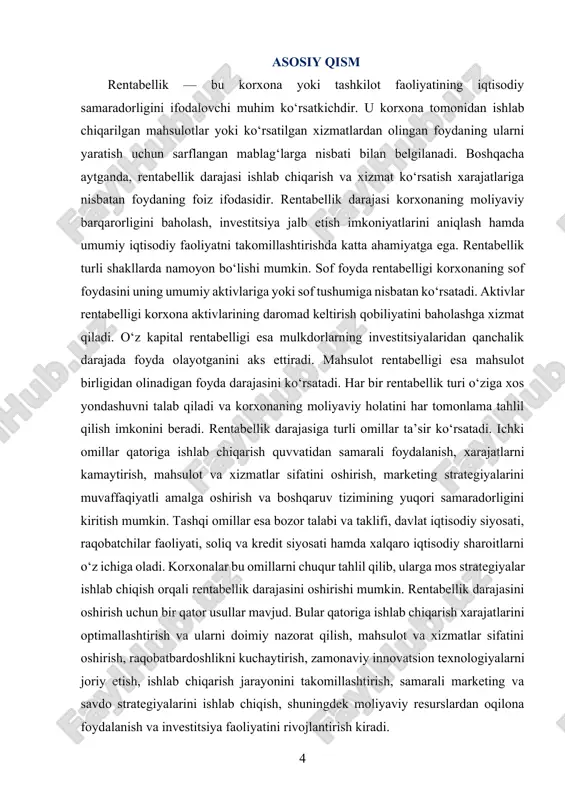 alaydi. rentabellik ko‘rsatkichi, odatda, ishlab chiqarish yoki investitsiya qilishning qanchalik foydali ekanini baholashda ishlatiladi. energiya boshqaruvi tizimlarining rentabelligi, ayniqsa, energiya iste'molini optimallashtirish va energiya resurslaridan samarali foydalanishni ta'minlash jarayonida yuqori ahamiyatga ega. energiyani boshqarishda rentabellikni oshirish uchun, asosan, energiya sarfini kamaytirish, samarali energiya ta'minotini tashkil etish va tizimlarning ishlash samaradorligini maksimal darajada oshirish kerak. ems tizimlari yordamida energiya boshqaruvi optimallashtirilsa, sarfiy energiya miqdori kamayadi va bu orqali ishlab chiqarish xarajatlari pasayadi. bu esa nafaqat iqtisodiy foyda keltiradi, balki atrof-muhitga bo‘lgan ta’sirni ham kamaytiradi, chunki kamroq energiya sarfi – kamroq ifloslanish. rentabellikning iqtisodiy mohiyati shundan iboratki, u har qanday iqtisodiy faoliyatni optimallashtirish va natijada nafaqat qisqa muddatli foyda olishni, balki uzoq muddatda barqaror rivojlanish uchun imkoniyat yaratishni nazarda tutadi. rentabellikni o‘lchashda ikki asosiy omilni hisobga olish kerak: birinchidan, sarflangan energiyaning narxi va ikkinchidan, samarali boshqarish orqali olinadigan foyda. ems tizimlari ishlab chiqarish jarayonlarini energiya va resurslarni tejashga yo‘naltirgan holda rentabellikni oshirishga …