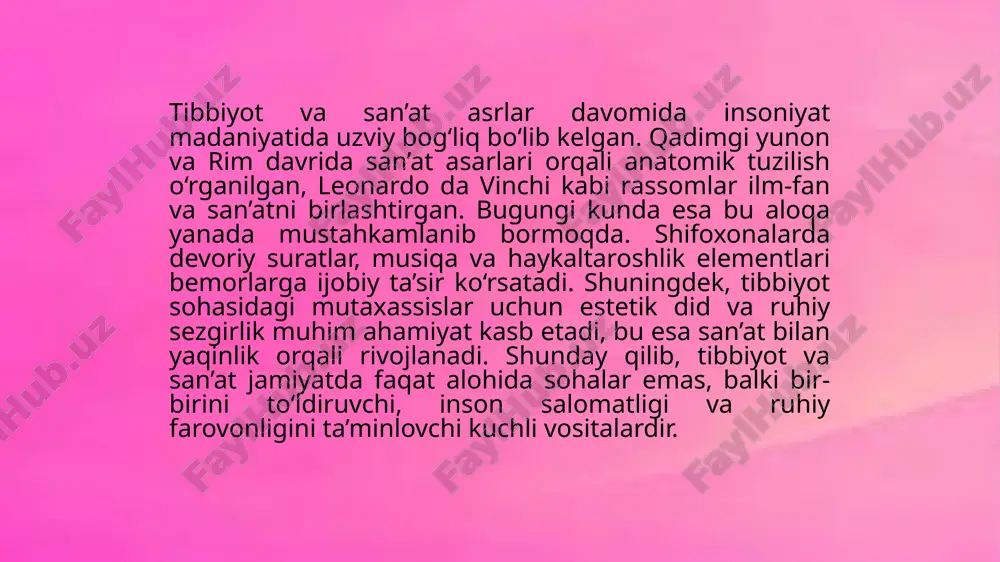 ababli, bu ikki soha nafaqat tarixiy jihatdan, balki kelajakda ham o‘zaro bog‘liq holda rivojlanishda davom etadi. etiboringiz uchun rahmat! image2.jfif image3.jpeg image4.jpeg image5.jpeg image1.png