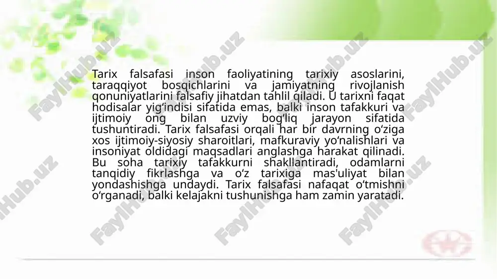 tarix falsafasi sivilizatsiya va madaniyati.pptx - Page 4