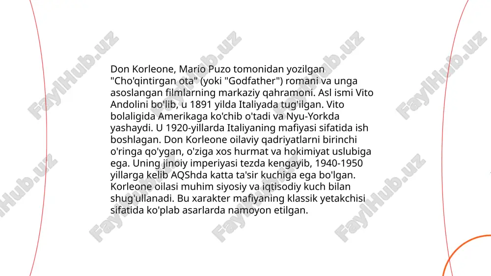 motivlarga asoslangan bo'ladi. boshqa tomondan, adolat qonun va jamoaviy me'yorlar asosida qaror qabul qilishni va ijtimoiy muvozanatni saqlashni nazarda tutadi. o'zbek jamiyatida adolat tushunchasi asrlar davomida islom an'analari va huquqiy normalar bilan boyib kelgan. huquqiy tizim qasosni emas, balki adolatni ta'minlashga qaratilgan bo'lib, sud tizimi hamda mahalliy an'analarda bu prinsiplar namoyon bo'ladi. shu bilan birga, qasosning buzarlik va qonunbuzarlikka olib borishi mumkinligi tan olinib, adolat adolatli amalga oshirilishi lozim. ... t.me/slaydai_bot 9. iqtidor va hokimiyat kurashi mavzusi bo‘yicha, tarixda ko‘plab iqtidorli shaxslar va hokimiyat o‘rtasidagi kurash kuzatilgan. misol uchun, antik rim davrida sezar va pompey o‘rtasidagi kurash xalqaro tarixda mashhurligi bilan ajralib turadi. xitoyda esa, 1911-yil xitoy inqilobi vaqtida sun yat-sen va uning tarafdorlari podsho va hokimiyat bilan kurash olib bordilar. shuningdek, 20-asrning 60-yillari oxirida aqshda martin lyuter king va fuqarolik huquqlari harakatlari davlat hokimiyati bilan ixtilofga kirdi. sovet ittifoqida esa, lenin va avvalgi tsarizmdan keyingi hokimiyat o‘rtasidagi kurash 1917-yil …