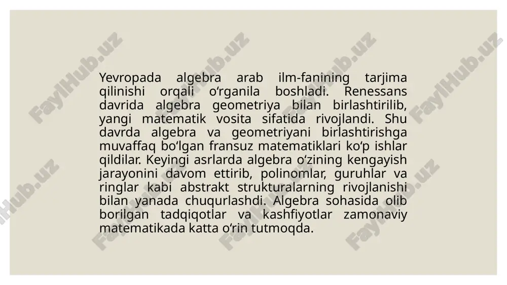 algebra_elementlari_mavzusida_tarixiy_materiallardan_foydalanish.pptx - Page 4