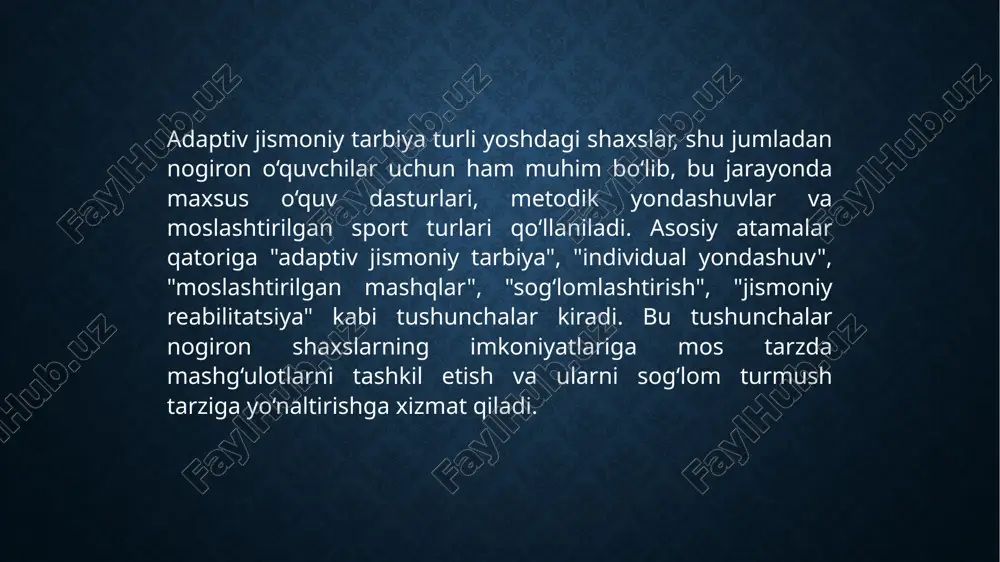 adaptiv_jismoniy_tarbiyaning_asosiy_tushunchalari_va_atamalari,.pptx - Page 4