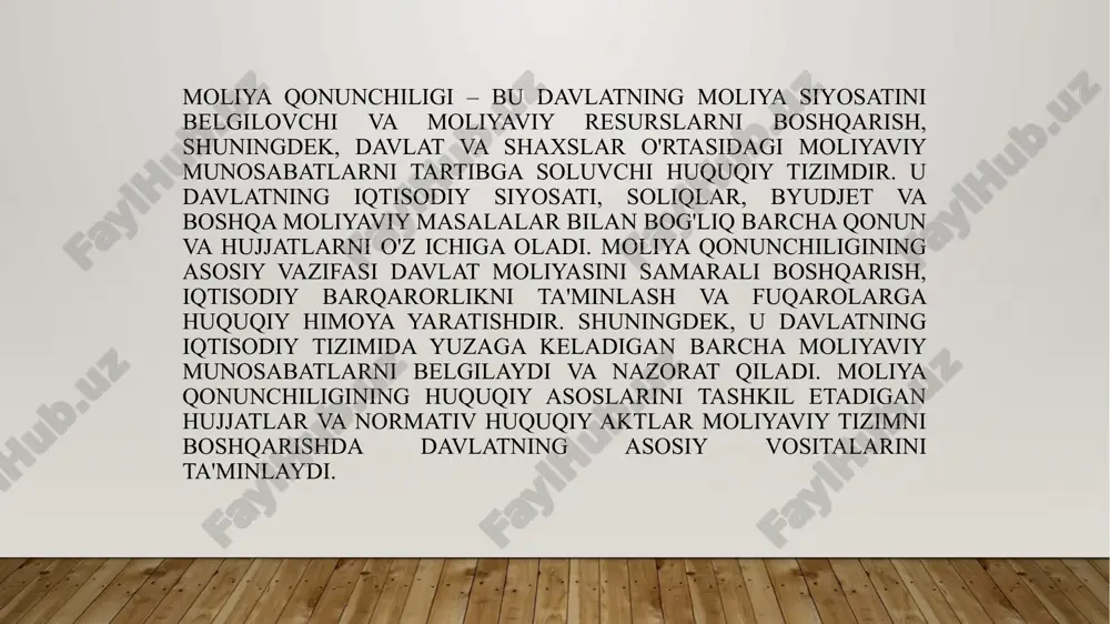 moliya qonunchiligi va moliya xuquqi.pptx - Page 4