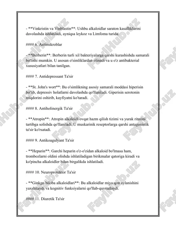 zamonlarda mahalliy xalqlar kofe va kakaoning shifobaxsh xususiyatlarini bilib, foydalanishgan. koka barglaridan olinadigan koka alkaloidlari mahalliy peru va boliviya aholisi tomonidan og'riqni qoldirish uchun qabul qilingan. 19-asrda kimyoviy tahlillarning taraqqiyoti bilan alkaloidlarning kimyoviy tuzilishini aniqlash va izolyatsiya qilish imkoniyati paydo bo'ldi. 1805-yilda nemis farmatsevtasi fridrix sertiyner morfin alkaloidini opiydan ajratdi va bu alkaloidlarni birinchi marta aynan aniqlangan misollaridan biri edi. keyinchalik, boshqa alkaloidlar, masalan, kinonindan kinin va atropindan ajratilgan kuzatilgan. 20-asrda farmatsevtika sohasining rivojlanishi bilan alkaloidlarning jarayonlari yanada rivojlanib, maxsus dorivor mahsulotlar yaratildi. masalan, vinblastin va vinkristin, qichitqi ustida topilgan alkaloidlar, saraton kasalligining ayrim turlarini davolashda qo'llanila boshlandi. bugungi kunda alkaloidli o'simliklar va ulardan olinadigan moddalarning ahamiyati yuksak bo'lib qolmoqda. kimyoskorlar va farmakologlar alkaloidlarning yangi turdagi davo olib borish usullarini kashf qilishda davom etmoqdalar, va bu xususiyatlar ko'plab jiddiy kasalliklar, jumladan, nevrologik va yurak-qon tomir kasalliklarini davolashda qo'llanishda davom etmoqda. shuning uchun alkaloidli dorivor o'simliklar insoniyat tarixida ulkan izdosh qoldirgan …