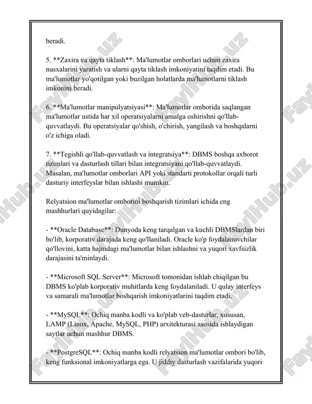 tli usullar** sifatli usullar odatda matn, tasvir yoki ovoz kabi ma'lumotlarni o'z ichiga oladi va tadqiqot mavzusini chuqurroq tushunishga yordam beradi. ko'p hollarda bu usullar tadqiqot ishi yoki situatsiyalarni aniq tasvirlash va ta'riflash uchun qo'llaniladi. - intervyular: - tuzilmagan intervyular (respondent erkin javob beradi) - yarim-tuzyalastirilgan intervyular (barcha ishtirokchilar uchun bir xil savollar bilan) - tuzilgan intervyular (qat'iy rejalashtirilgan savollar) - kuzatish: - faol kuzatish (kuzatuvchi tadbirga bevosita aralashadi) - passiv kuzatish (kuzatuvchi tadbirdan chetda turadi va aralashmaydi) - hujjat tahlili: - matn, rasm, video kabi turli xil manbalardan ma'lumot yig'iladi. 2. **miqdoriy usullar** miqdoriy usullar sonli ma'lumotlarni yig'ish va analiz qilish imkonini beradi. bu usullar statistik tahlillar yordamida ma'lumotlarni o'lchash va solishtirish uchun ishlatiladi. - so'rovnomalar: - onlayn so'rovnomalar (google forms, surveymonkey kabi vositalar yordamida) - telefonda so'rovlar - yuzma-yuz so'rovlar - eksperimentlar: - nazoratli eksperimentlar (nazorat guruhlari bilan) - laid-back eksperiment scenariylar - savdo ma'lumotlari: - do'konlarda yoki …