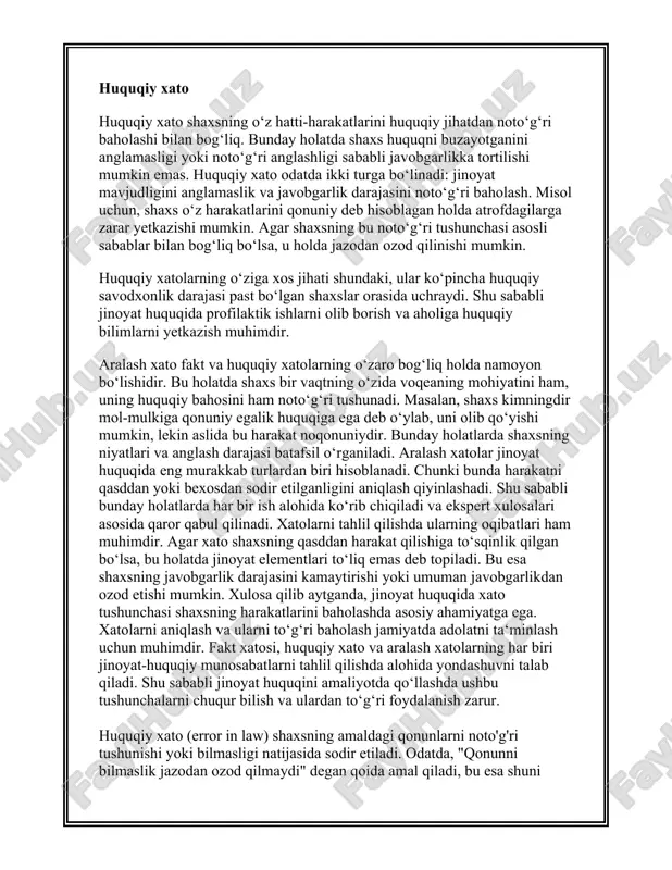 iyatga ega masalalardan biridir. bu omil shaxsning huquqiy javobgarlik darajasini aniqlashda va unga nisbatan adolatli choralarni ko‘rishda muhim mezon sifatida xizmat qiladi. yosh omili huquqni qo‘llash amaliyotida insonning biologik va psixologik rivojlanish darajasiga asoslangan holda uning javobgarlik doirasini aniqlashga yordam beradi. bu jarayon shaxsning ruhiy va ijtimoiy rivojlanish holati hamda uning atrof-muhit ta‘sirida shakllangan xulq-atvorini inobatga olishni talab etadi. huquqiy tizimda yosh omili nafaqat jazoni belgilashda, balki jinoyat sodir etilishining oldini olishda ham katta rol o‘ynaydi. jamiyatda yoshlar orasida sodir etilayotgan jinoyatlarning oldini olish maqsadida maxsus huquqiy choralar ko‘riladi. ushbu choralar yoshlarning huquqiy bilimlarini oshirish, ularni jinoyatchilikdan himoya qilish va sog‘lom ijtimoiy muhitni yaratishga qaratilgan. yoshga oid javobgarlik darajasini aniqlashda insonning ruhiy rivojlanish darajasi muhim hisoblanadi. bu jarayonda shaxsning o‘z harakatlarini anglash qobiliyati, uning oqibatlarini tushunish darajasi va o‘z hatti-harakatlarini boshqarish imkoniyatlari e‘tiborga olinadi. shuning uchun yosh bolalar yoki o‘smirlar tomonidan sodir etilgan jinoyatlarni baholashda maxsus yondashuv talab etiladi. yosh …