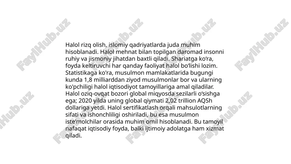 atli qog'oz ishlab chiqarmasdan, risk va foyda taqsimoti tamoyillariga asoslanadi. qur'onda ribo bir necha marta taqiqlangan, xususan, baqara surasi, 275-oyatda. ribo inkor etilishi asosiy sabablaridan biri bu iqtisodiy tengsizlikka olib kelishi va kambag'alni yanada qashshoqlashtirishi. islom iqtisodida halol foyda olish uchun mushtarak vositalar, masalan, mudaraba va musharaka kabilar qo'llaniladi. foiz asosidagi tizimlardan farqli o'laroq, islomiy banklar daromadni loyihalardan, tijorat va investitsiyalardan oladi. shu tarzda, ribo haromligi musulmonlar orasida iqtisodiy adolat va ijtimoiy mas'uliyatni ta'minlashga qaratilgan. zinoning jamiyatga ta'siri ko'plab salbiy oqibatlarga olib keladi. xiyonatlar, oilaviy ajralishlar va ruhiy tushkunliklar uning asosiy natijalaridan hisoblanadi. o'zbekiston statistik ma'lumotlariga ko'ra, ajralishlarning sezilarli qismi turmush o'rtog'ining xiyonati sababli yuzaga keladi. 2020-yilda mamlakatda ajrashish darajasi qariyb 30% ga yetgan. bundan tashqari, zino psixologik salomatlikka ham zarar etkazishi mumkin; masalan, stress va depressiya darajasi oshadi. zino xavfi yoshlar orasida axloqiy qadriyatlarning pasayishiga ham olib kelishi mumkin. shu bilan birga, jamiyatda ishonch va hamkorlik muhim elementlar bo'lib, …
