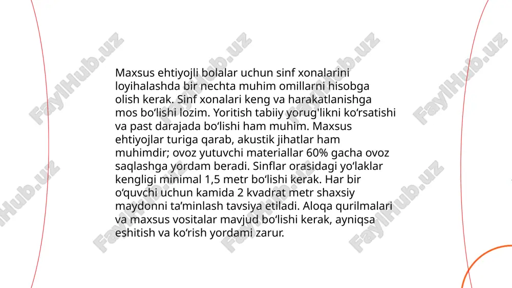 ustahkamlashga xizmat qiladi. ... t.me/slaydai_bot imkoniyati cheklangan bolalar uchun o'qituvchilarni tayyorlash jarayoni muhim ixtisoslikni talab etadi. o'qituvchilarni bu sohada tayyorlash maqsadida o'zbekistonda maxsus kurslar va dasturlar tashkil etilgan. ko'pchilik universitetlar inklyuziv ta'limga mo'ljallangan dasturlari orqali 4 yil davomida kadrlar tayyorlaydi. xorijiy tajribalar bilan almashinuv va maxsus seminarlar, treninglar orqali malaka oshirish imkoniyatlari taqdim etiladi. statistikaga ko'ra, yiliga taxminan 5000 dan ziyod o'qituvchi maxsus tayyorgarlikdan o'tadi. ularning yarmidan ko'pi malaka oshirishga yo'naltirilgan boʻlsa, qolgan qismi yangi kadrlar sifatida tayyorlanadi. ... t.me/slaydai_bot 9. maxsus pedagogikaning huquqiy jihatlari mavzusi bo‘yicha quyidagi ma'lumotlarni taqdim etaman: maxsus pedagogika bo‘yicha qonunchilik o‘zbekiston respublikasida ta’lim oluvchilarning huquqlarini himoya qilish va ularni qo‘llab-quvvatlashga qaratilgan. o‘zbekiston respublikasining "ta’lim to‘g‘risida"gi qonuni va 2020-yilda qabul qilingan "maxsus ta’lim to‘g‘risida"gi qarorlar maxsus pedagogik yondashuvlarning qonuniy asoslarini belgilaydi. bu qonunchilik maxsus ehtiyojli bolalar uchun o‘quv muassasalarini yaratish, ularga moslashtirilgan dasturlarni joriy etish va muallimlarni maxsus tayyorlash masalalarini qamrab oladi. bundan tashqari, o‘zbekiston respublikasi …