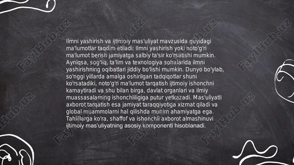 ’lumotlarga ko‘ra, 100 mingdan ortiq maxsus ehtiyojli bolalar mavjud edi. ularning ta’lim sifatini oshirish uchun 300 dan ortiq maxsus maktab va markazlar tashkil etilgan. jumladan, maxsus terapevtik dasturlar va logoped yordamini ko‘rsatish uchun 500 dan ziyod malakali mutaxassislar faoliyat yuritadi. 2021- yildan boshlab davlat byudjeti doirasida maxsus ehtiyojli bolalar uchun qo‘shimcha 30 milliard so‘m ajratilgani qayd etilgan. ushbu tashabbuslar orqali bolalarning jamiyatda teng imkoniyatlarga ega boʻlishi maqsad qilingan. ... t.me/slaydai_bot 3. ta'limda teng imkoniyatlar yaratish mavzusi oʻzbekistonda dolzarb hisoblanadi. 2022-yilda mamlakatda maktabgacha taʼlim muassasalariga qamrov 63% ga, umumtaʼlim maktablariga esa 95% ga yetdi. shaharlarda va qishloqlarda ta'lim olish sharoitlarida farqlar mavjud boʻlib, qishloq joylarda sifatli ta'lim olish imkoniyatlari cheklangan. covid-19 pandemiyasi davrida onlayn ta'limni qoʻllash internetga ulanishi cheklangan hududlarda qiyinchiliklar keltirib chiqardi. hozirda davlat qishloq hududlaridagi maktablarni modernizatsiya qilish va oʻqituvchilar malakasini oshirish uchun dasturlarni amalga oshirmoqda. oliy taʼlimda ham qabul kvotalarini kengaytirish orqali koʻproq yoshlarni jalb qilish choralari koʻrilmoqda. …