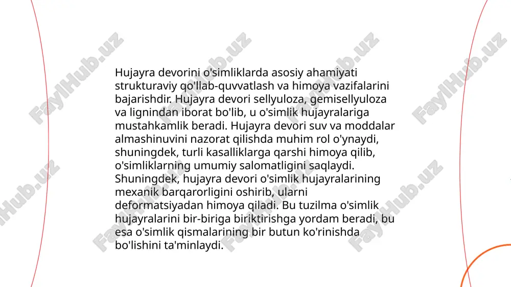 yo'nalishda hosil bo'ladi. bu jarayonlar hujayra ichidagi va tashqarisidagi muvozanatni saqlashda ahamiyatli. ... t.me/slaydai_bot ionlarni membrana orqali tashish mexanizmlari hujayra faoliyati uchun muhimdir. bu jarayonlar passiv va aktiv transportni o'z ichiga oladi. passiv transport konsentratsiya gradienti orqali sodir bo'lib, oddiy diffuziya yoki ion kanallaridan foydalaniladi. na+, k+, ca2+, cl- ionlari passiv transport bilan o'tadi. aktiv transport esa atp energiyasi yordamida amalga oshiriladi, masalan, na+/k+ nasosi har bir atf molekulasi uchun uchta na+ ionini hujayradan olib chiqib, ikki k+ ionini kiritadi. bu mexanizm hujayra ichidagi ionlar muvozanatini saqlaydi va elektr potentsialini ta'minlaydi. ... t.me/slaydai_bot ionoforlar—ionlarni biologik membranalar orqali tashuvchi molekulalar bo‘lib, ular hujayra ichi va tashqi muhit o‘rtasidagi ion almashinuvini osonlashtiradi. ular membrananing o‘ziga xos o'tkazuvchanligini oshirib, ion balansini boshqarishda muhim rol o‘ynaydi. ionoforlar ikki turga bo‘linadi: mobil ionoforlar va kanal hosil qiluvchi ionoforlar. mobil ionoforlar, masalan, valinomitsin, kaliy ionlarini tashiydi, kanal hosil qiluvchi ionoforlar esa, masalan, gramitsidin, ko‘plab ionlar uchun …