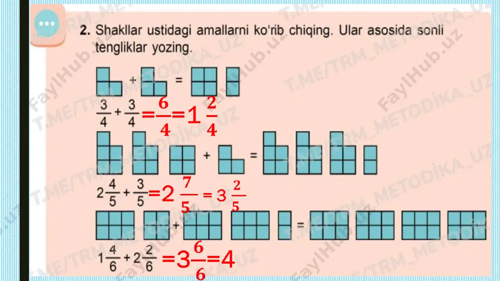 92-dars aralash kasrlarni qo`shish shahnoza - Page 4