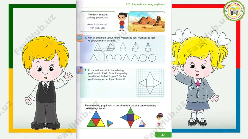 4- sinf matematika 120- dars piramida va uning yoyilmasi - Page 4