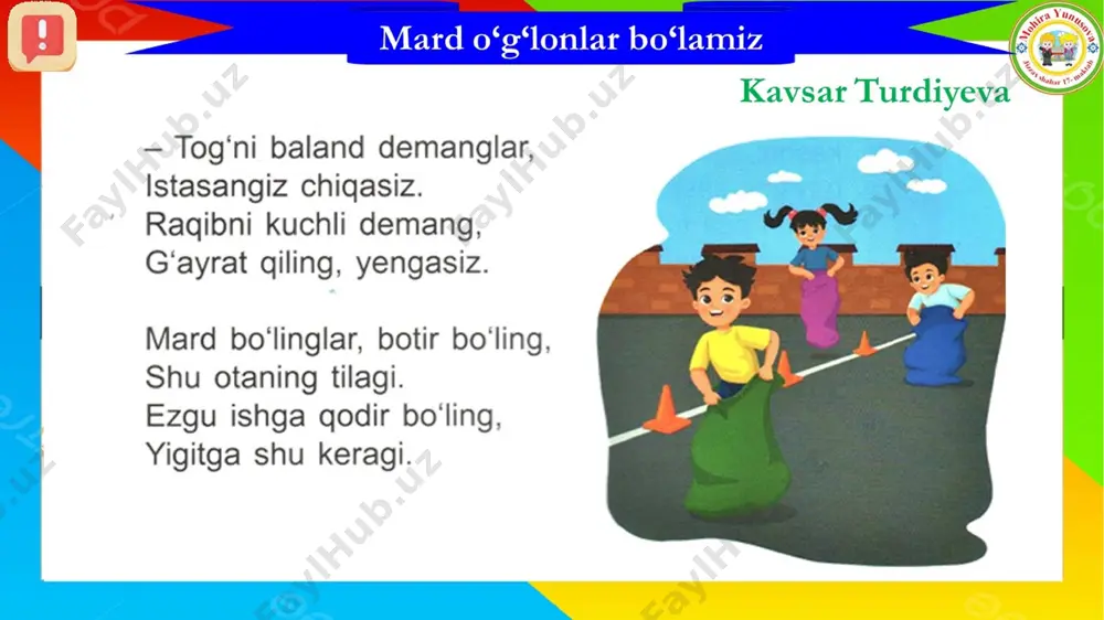 4_sinf_o'qish_9_dars_4_chorak_mard_o‘g‘lonlar_bo‘lamiz - Page 4