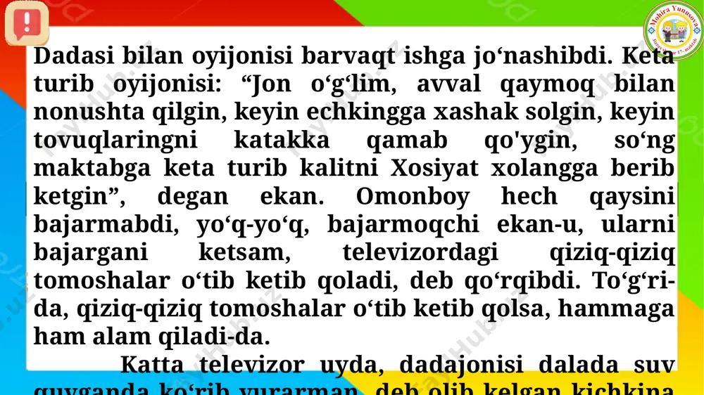 4-sinf o'qish 17-dars. 4 chorak telebola - Page 4