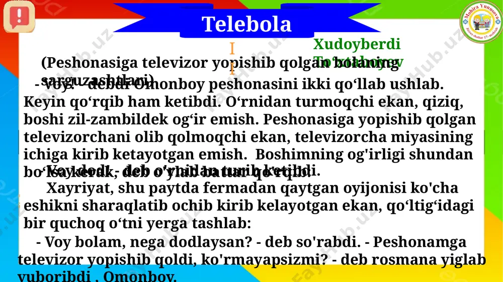 4-sinf o'qish 18-dars. 4 chorak telebola - Page 4
