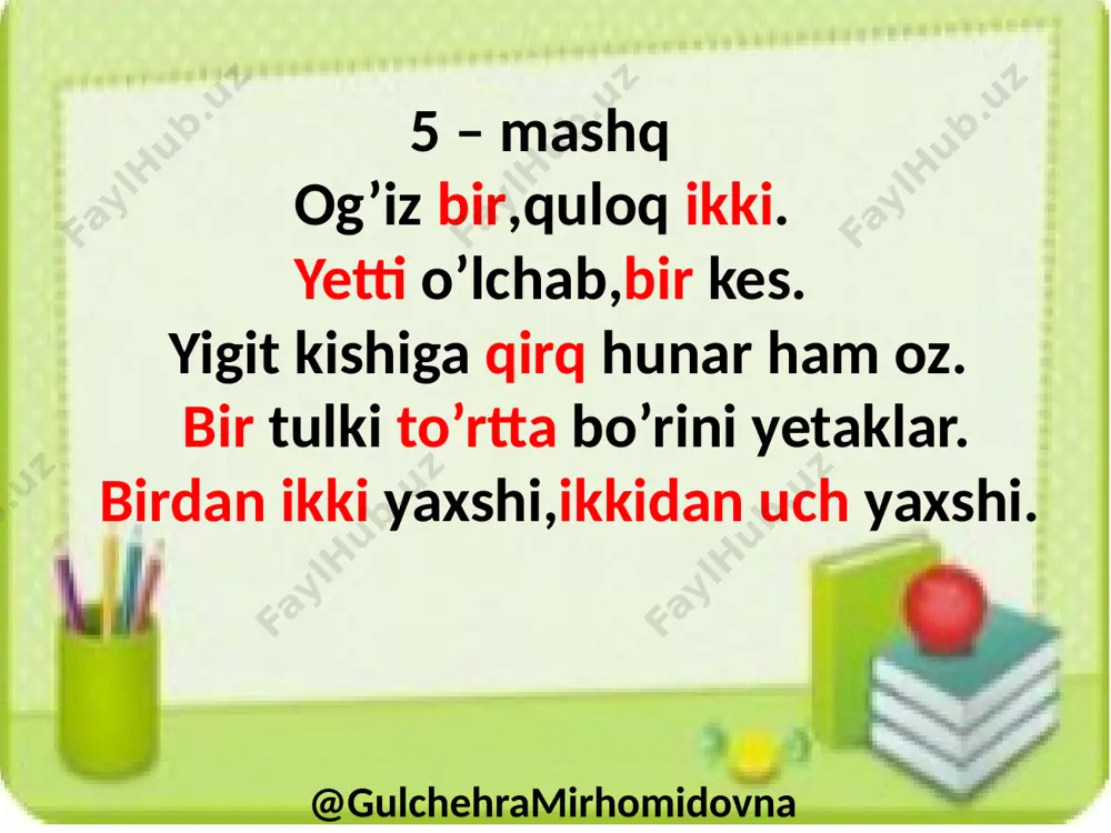 ona tili 4-chorak 2 - dars @gulchehramirhomidovna - Page 4